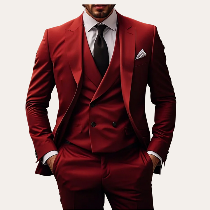 Herren Anzug 3-teilig Business Slim Fit mit Weste Anzugstoff | Vestea