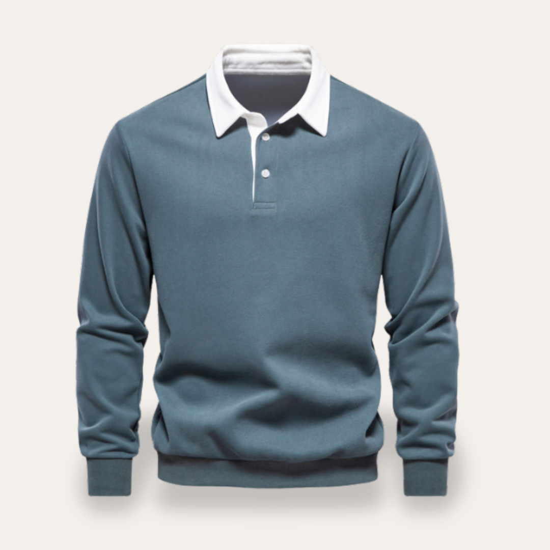 Herren Langarm Polohemd Komfort Fit | Vestea