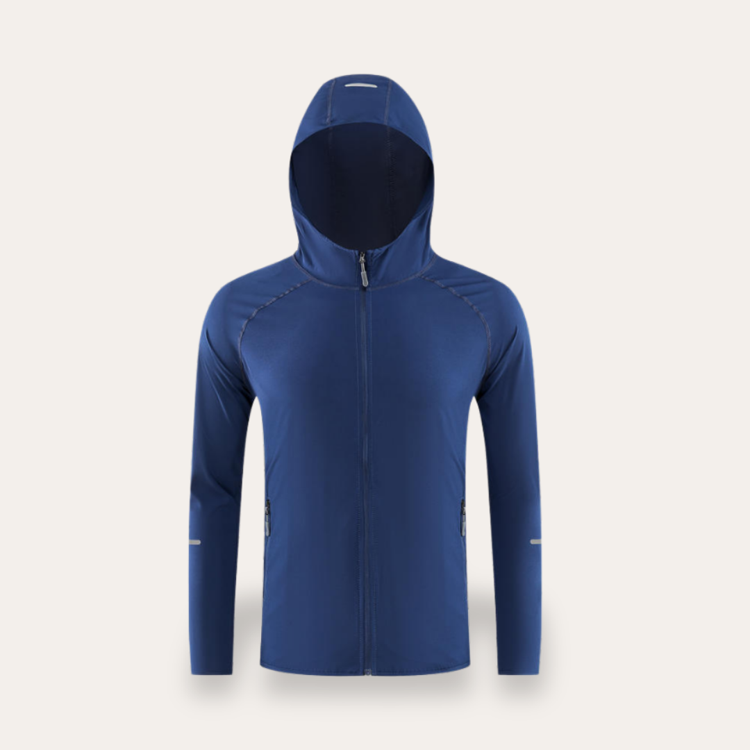 Unisex Laufjacke mit Kapuze Atmungsaktiv Leichtgewicht | Vestea