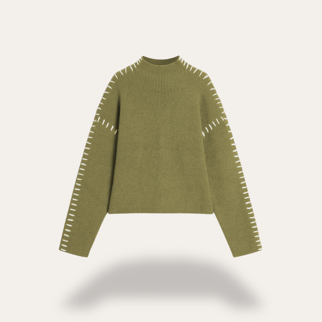 Damen Strickpullover Rundhals Langarm Locker | Vestea