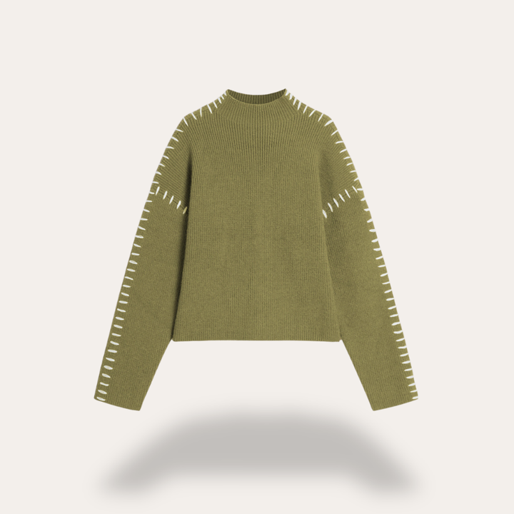 Damen Strickpullover Rundhals Langarm Locker | Vestea