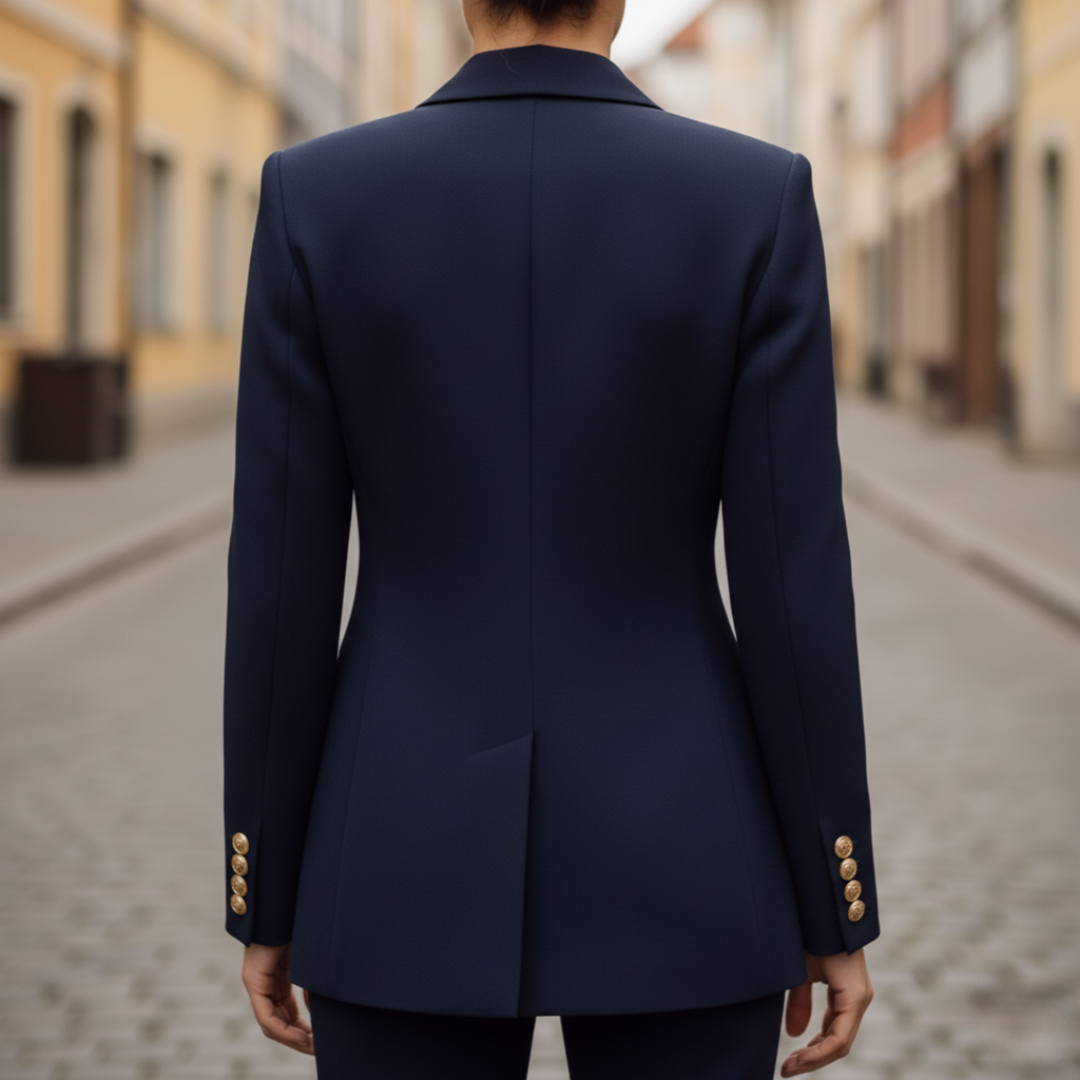 Damen Doppelreiher Blazer aus Elegantem Stoff | Vestea