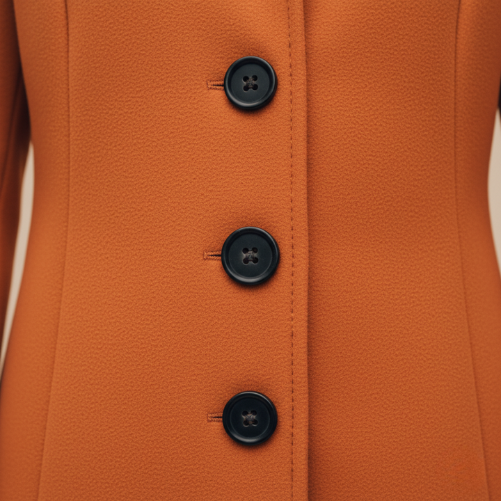 Damen Mantel Elegant Knopfverschluss | Vestea