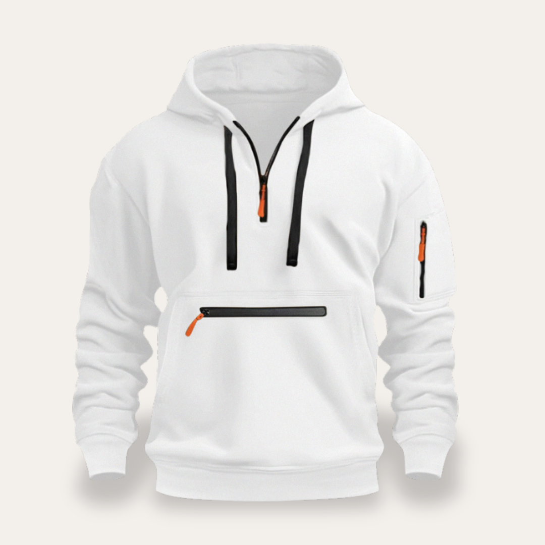 Herren Hoodie mit Reißverschluss Taschen | Vestea