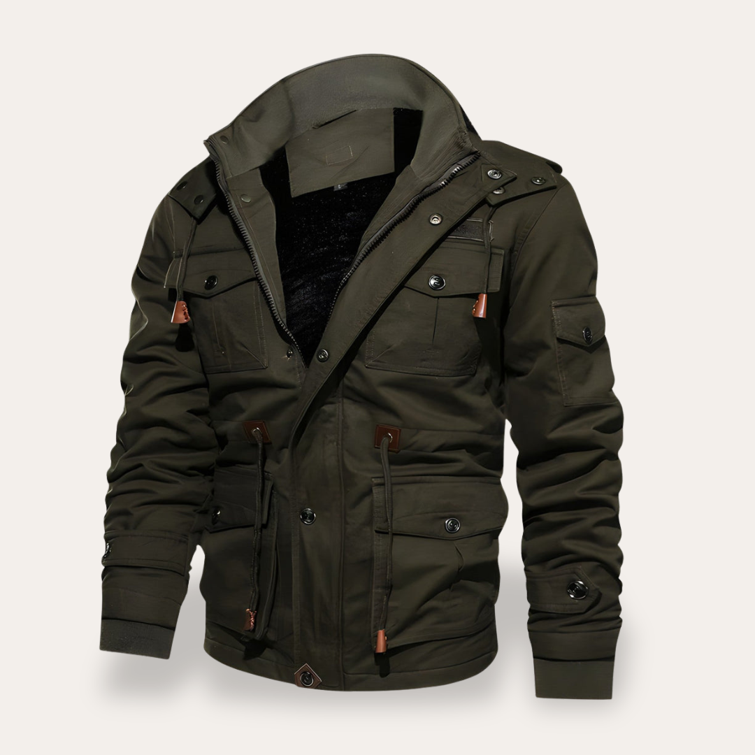 Herren Baumwolljacke Gefüttert Freizeitjacke Outdoor | Vestea