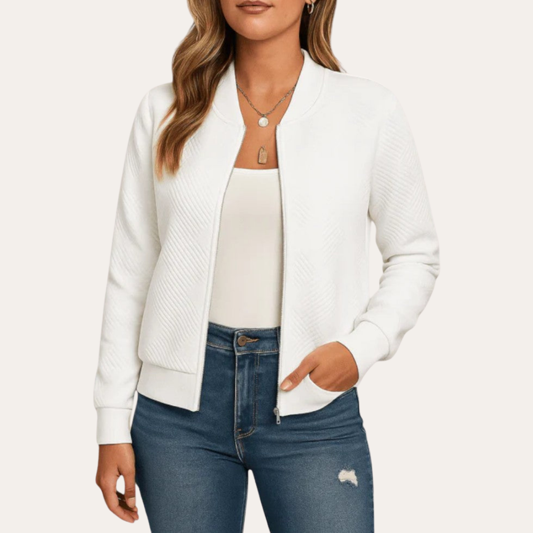 Damen Bomberjacke Freizeit Übergangsjacke Zip | Vestea