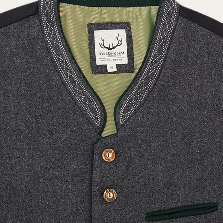 Herren Trachtenweste Wollmischung, Traditionelles Design | Vestea