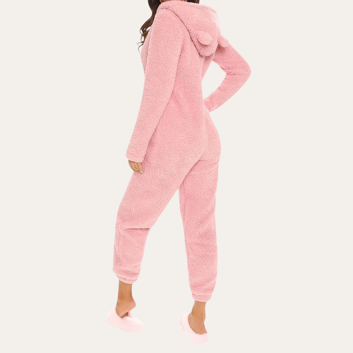 Damen Fleece-Overall mit Kapuze | Vestea