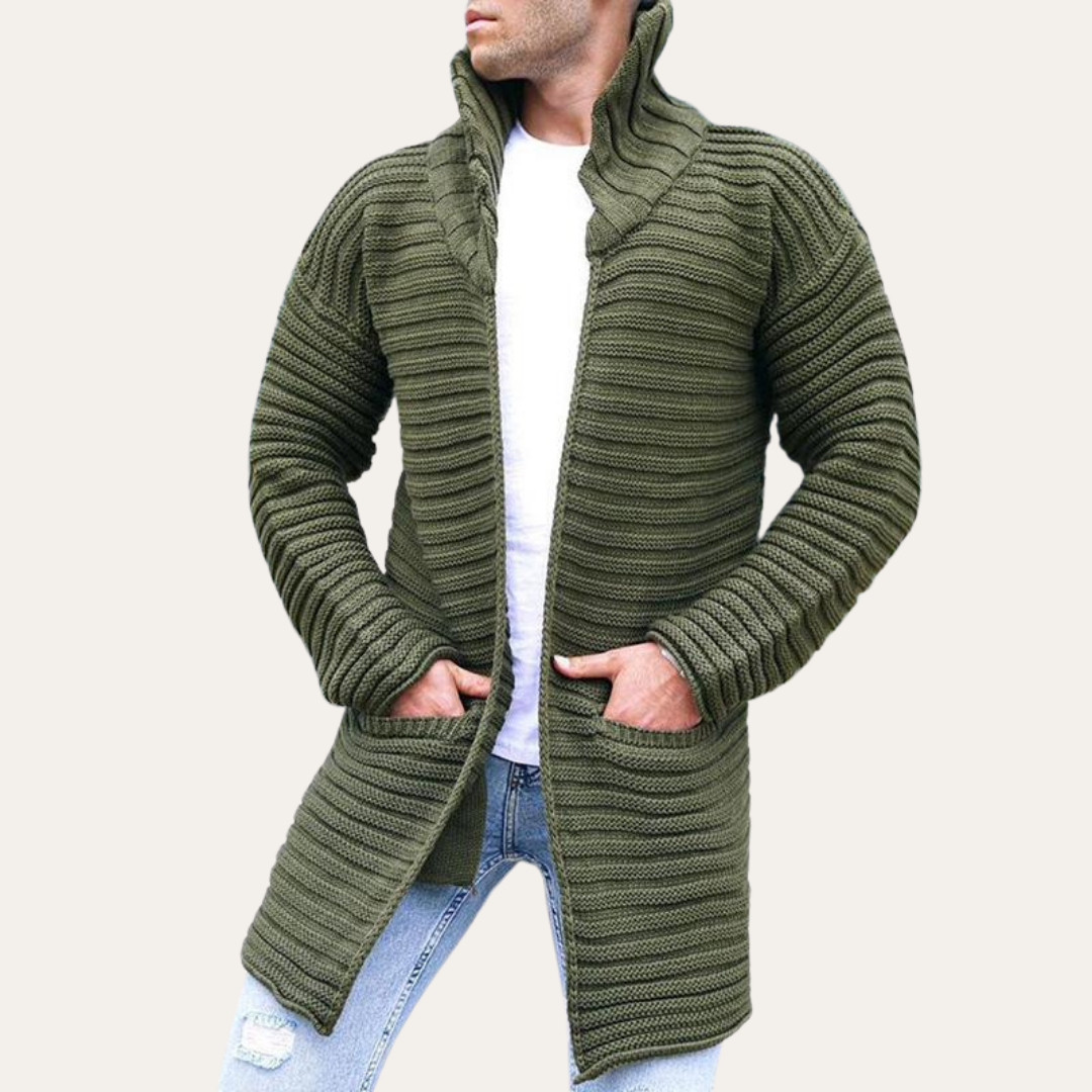 Herren Strickjacke Langarm Offene Freizeit Cardigan | Vestea