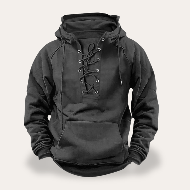 Herren Kapuzenpullover Schnürung Freizeit Pullover | Vestea