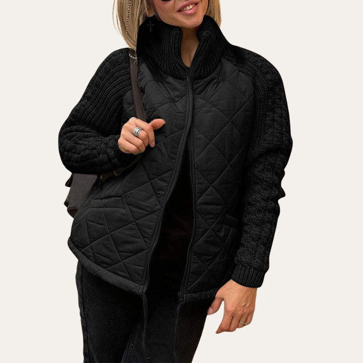 Damen Steppjacke mit Strickärmeln | Vestea
