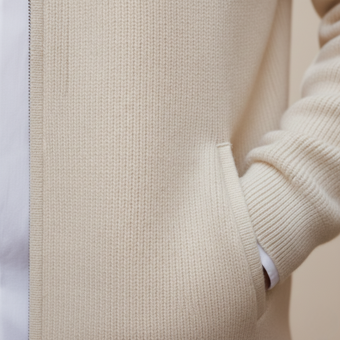 Herren Strick-Hoodie Zip Kapuzenjacke | Vestea