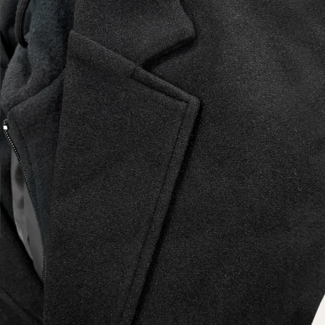 Herren Mantel mit Kapuze Slim Fit | Vestea