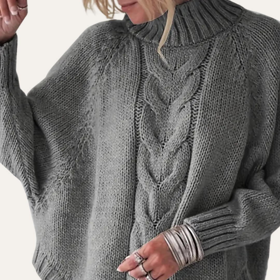 Strickpullover mit Zopfmuster für Damen | Vestea