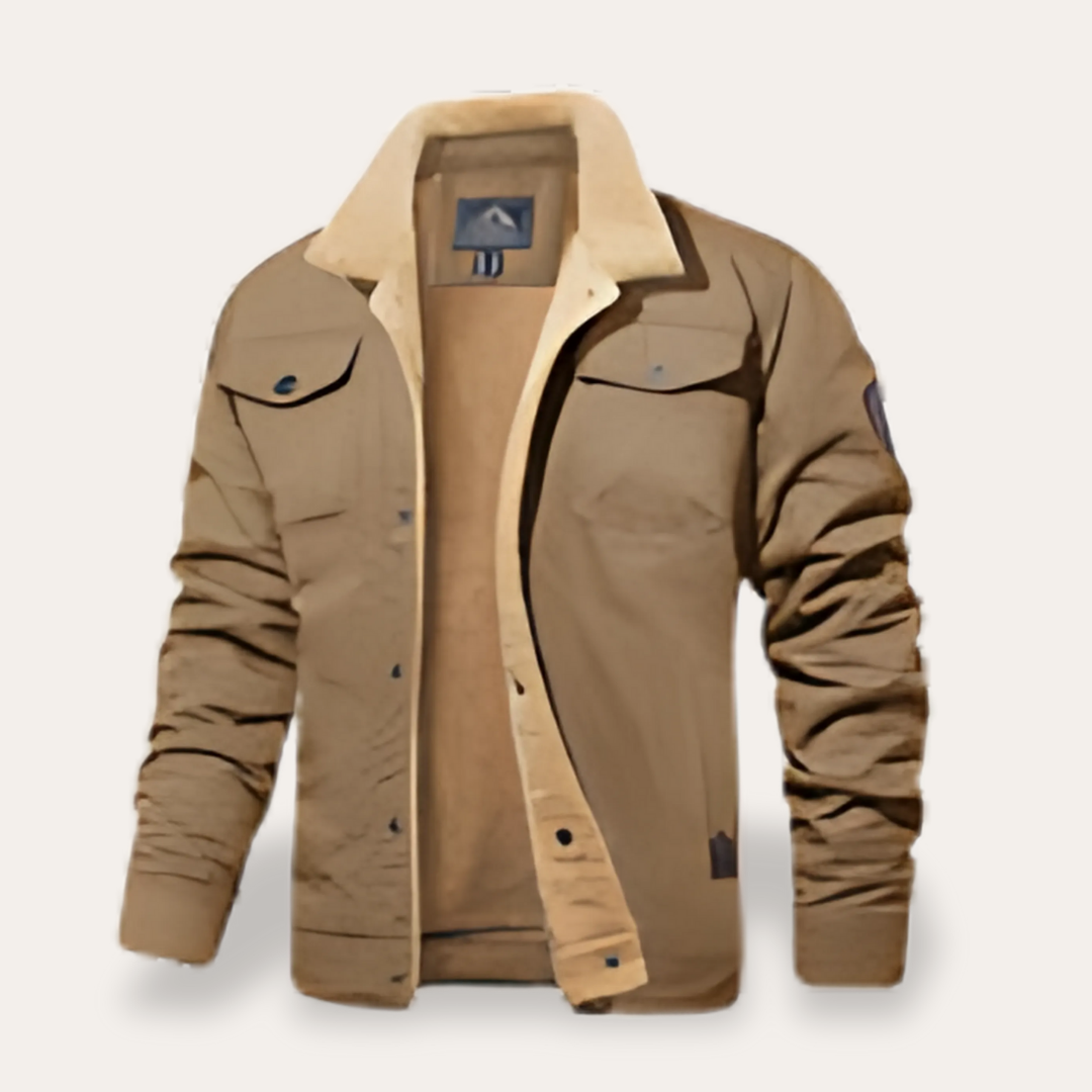 Herren Winterjacke Fleece Gefüttert Outdoor Übergangsjacke | Vestea