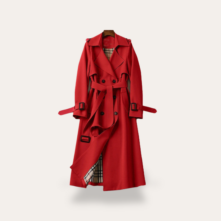 Doppelreiher Trenchcoat für Damen mit Gürtel | Vestea