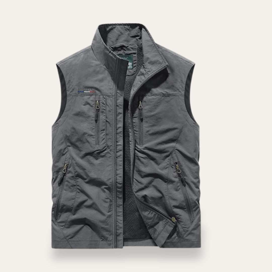 Herren Outdoor Weste mit Reißverschluss und Taschen | Vestea