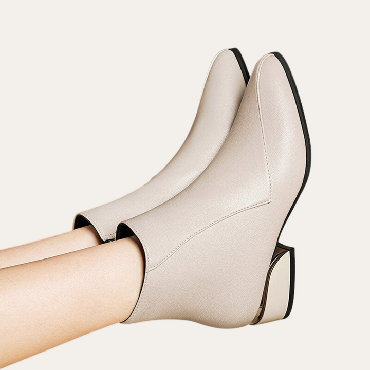 Orthopädische Damen Ankle Boots aus Kunstleder | Vestea