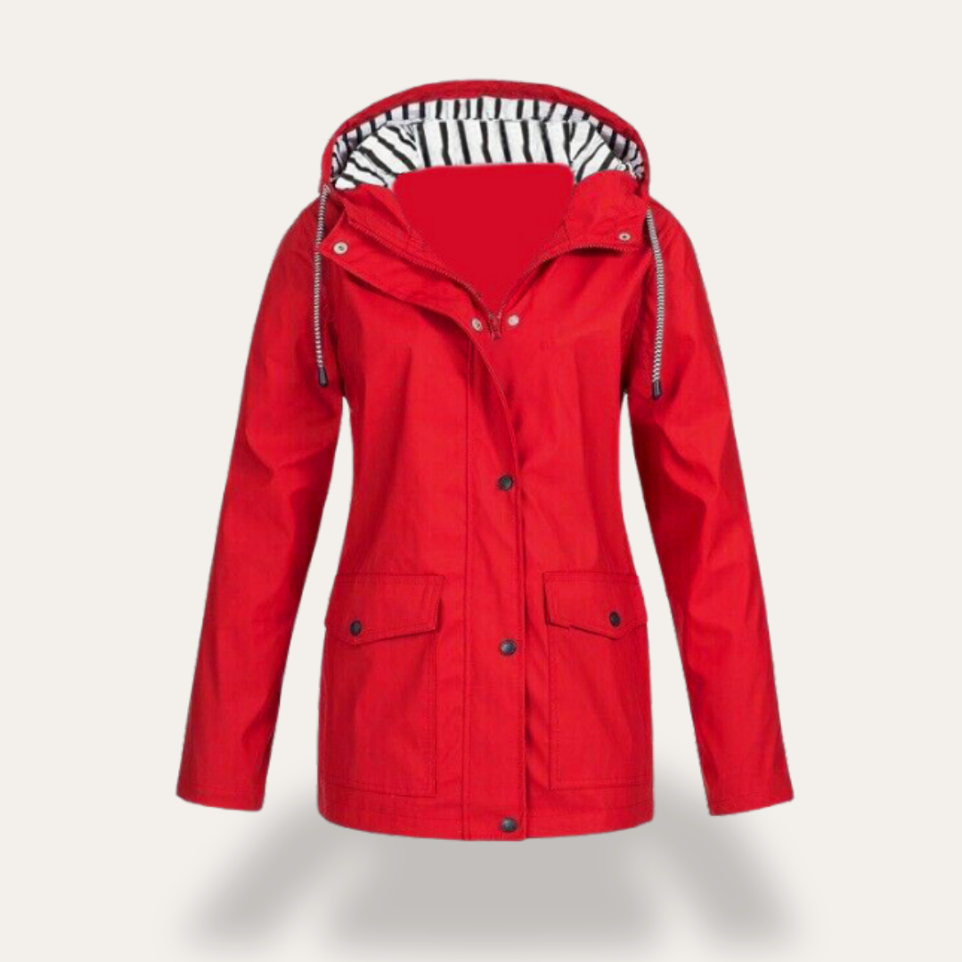 Damen Regenjacke mit Kapuze wasserabweisend | Vestea