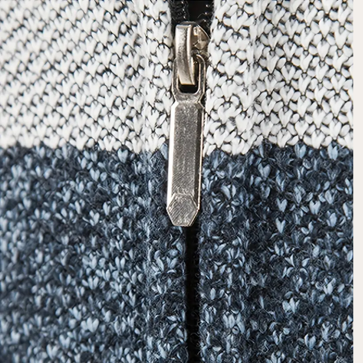Herren Kapuzenjacke Materialmix Strick gefüttert | Vestea
