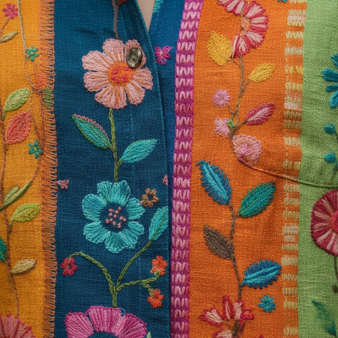 Damen Bluse Floral Print Langarm | Vestea