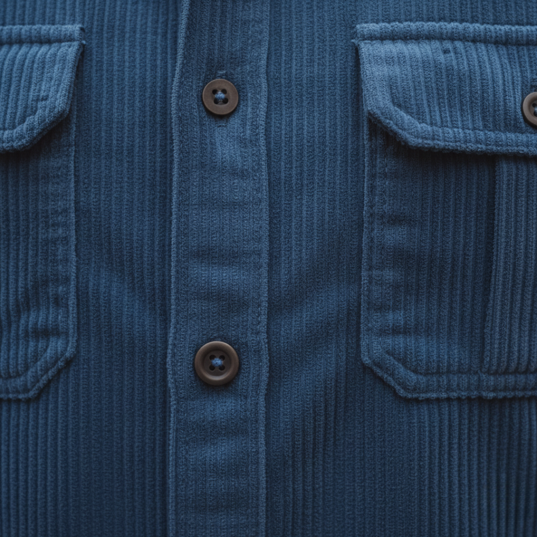 Herren Freizeit Hemd mit Brusttaschen und Knopfleiste | Vestea