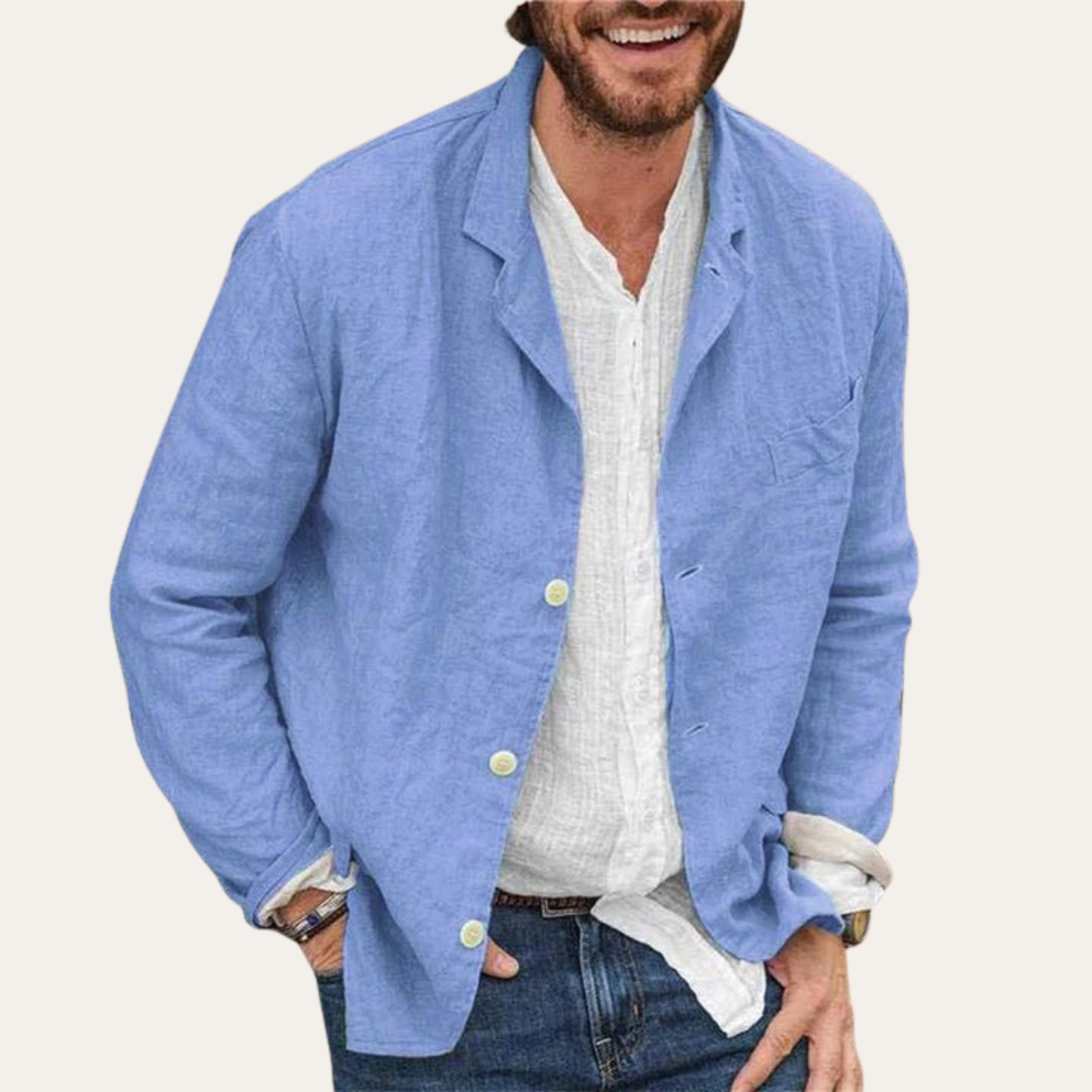 Herren Leinen Blazer Freizeitjacke | Vestea