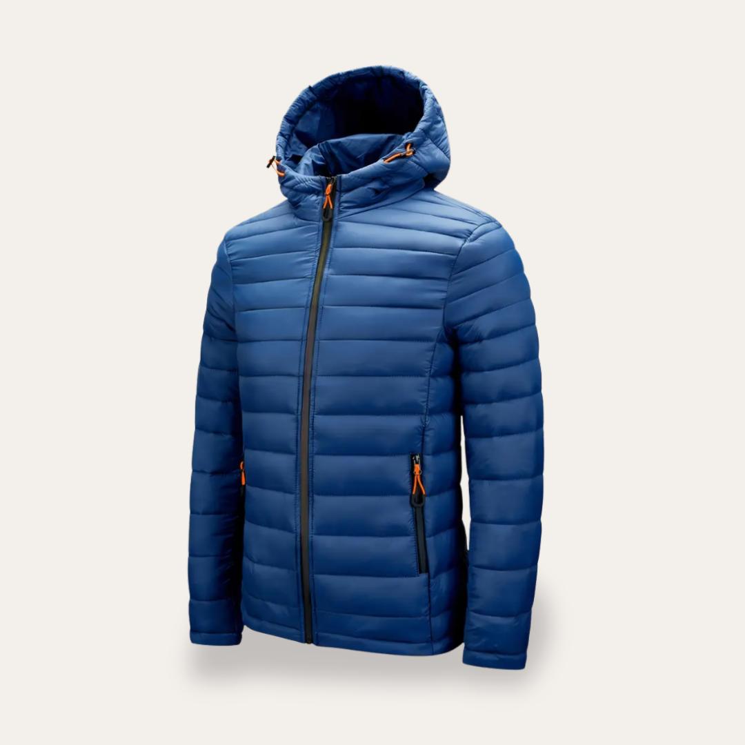 Herren Steppjacke Leichtmaterial mit Kapuze | Vestea