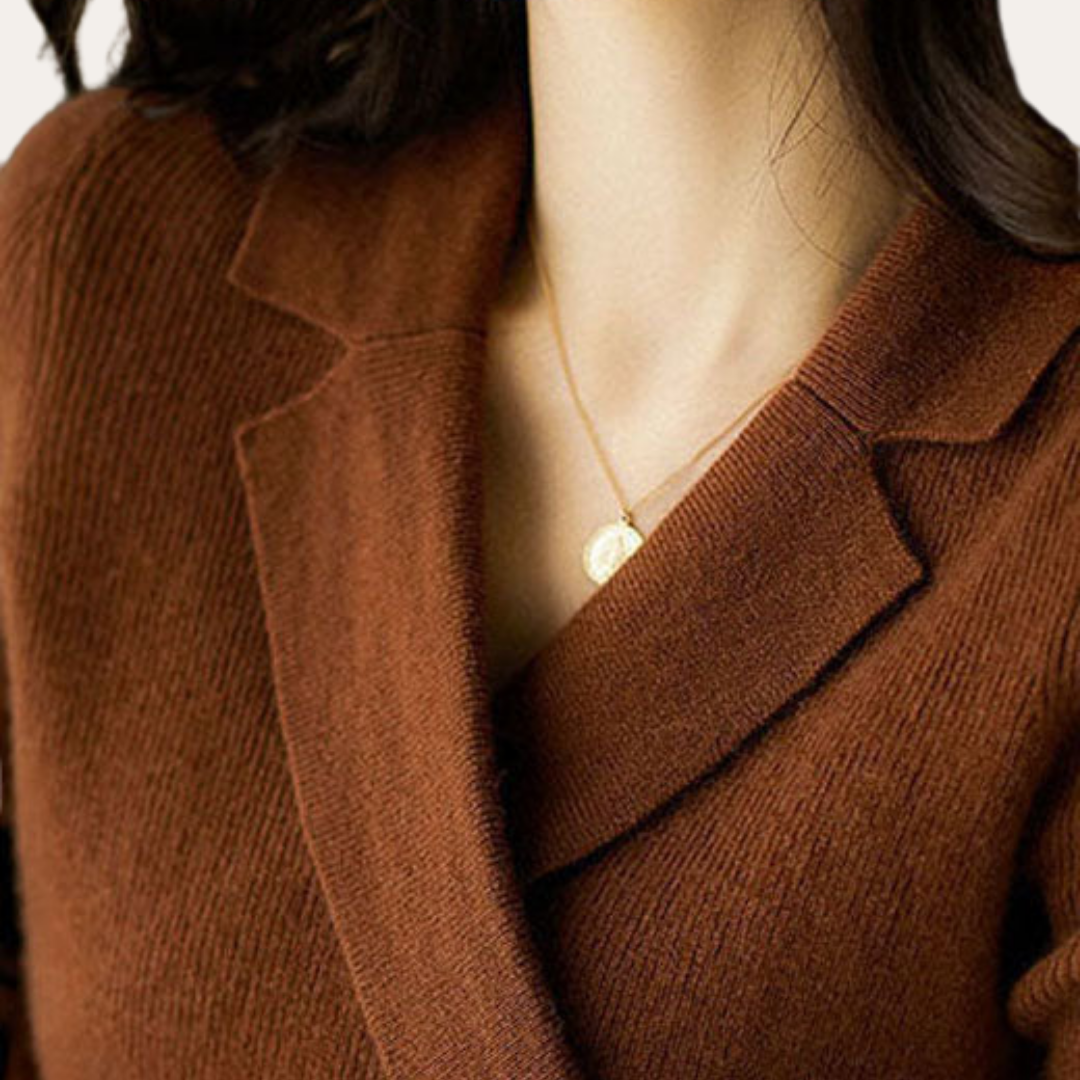 Damen Kaschmir Wickelpullover V-Ausschnitt Strick Langarm | Vestea