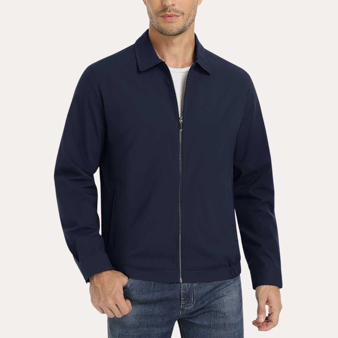 Herren Übergangsjacke mit Reißverschluss Basic Blouson | Vestea