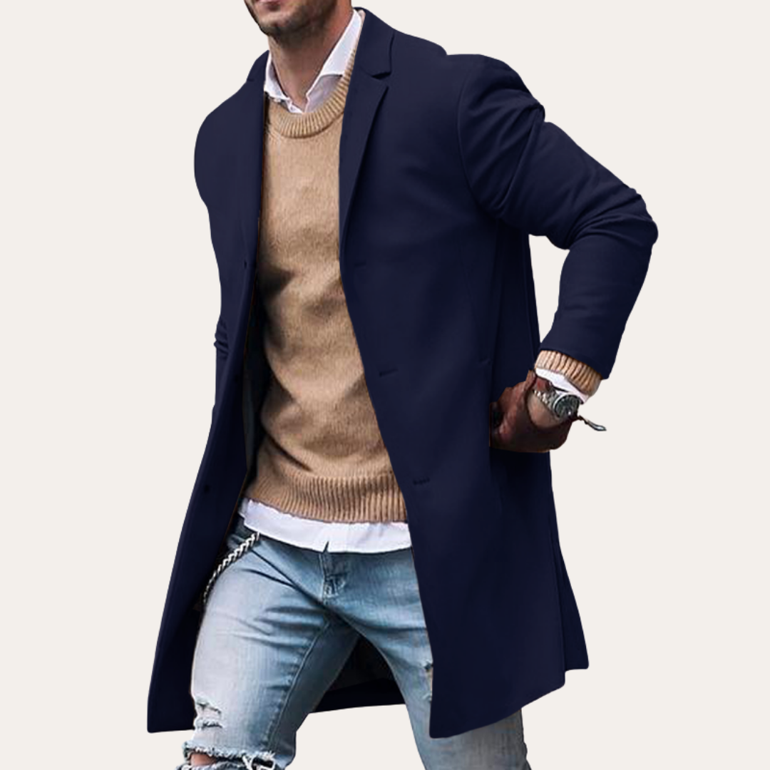 Herren Mantel Langarm Klassische Freizeitjacke | Vestea