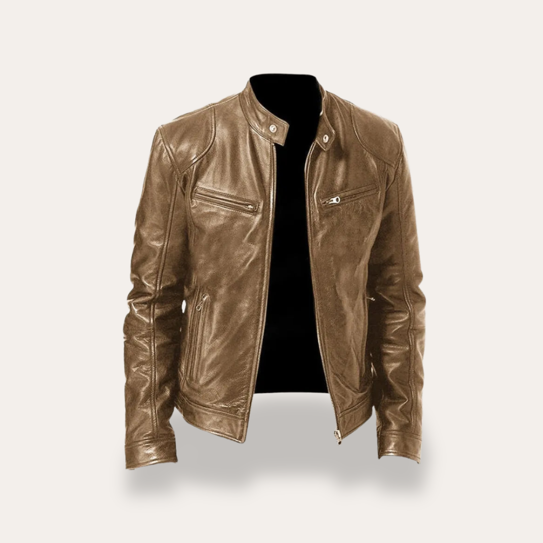 Leder Bikerjacke für Herren | Vestea