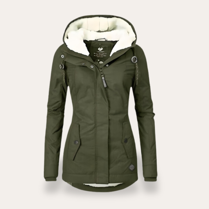 Damen Winterjacke Fleece Kapuze Wasserdicht Outdoorjacke | Vestea