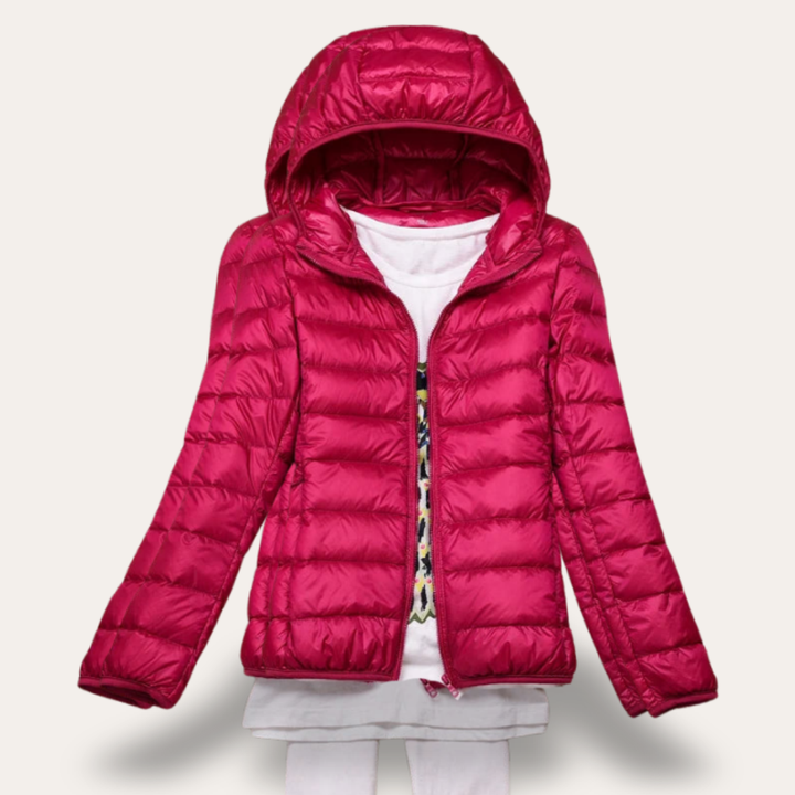 Damen Steppjacke mit Kapuze, leicht, wasserabweisend | Vestea