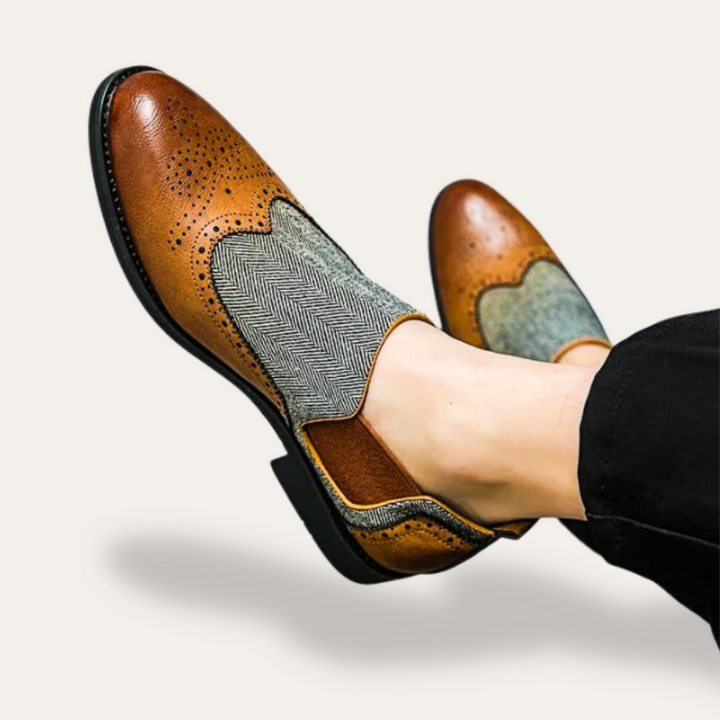 Orthopädische Leder-Slipper für Herren | Vestea