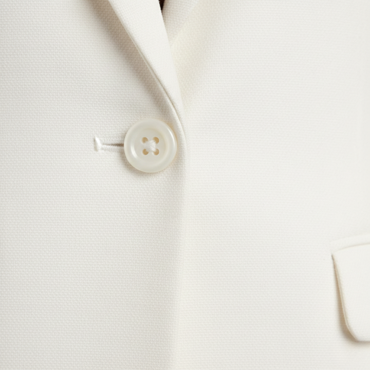 Damen Anzughose-Blazer Set Weiß Tailoring-Fabric | Vestea