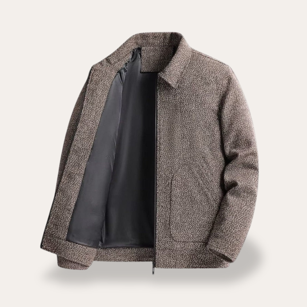 Herren Übergangsjacke mit Reißverschluss und Kragen | Vestea