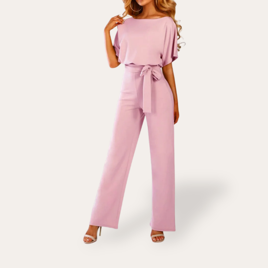 Damen Jumpsuit Elegant mit Gürtel aus Viskose | Vestea