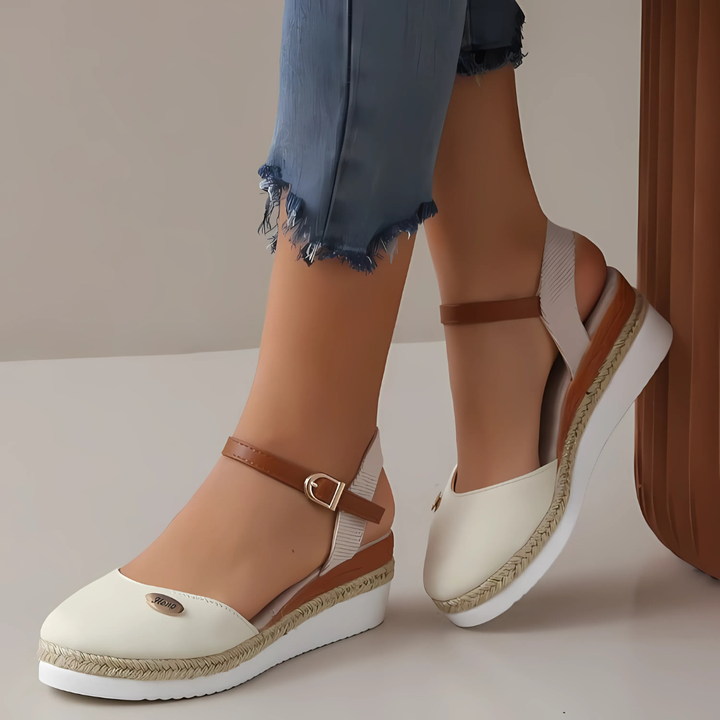 Damen Espadrille Orthopädische Sandalen – Bequeme Wildleder-Schuhe mit Fußbett für Sommer & Freizeit | Vestea