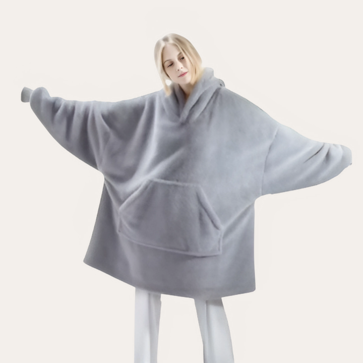Damen Oversize Hoodie Fleece Kapuzenpullover | Vestea