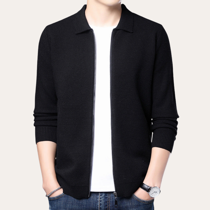 Herren Strickjacke Wollmix mit Reißverschluss | Vestea