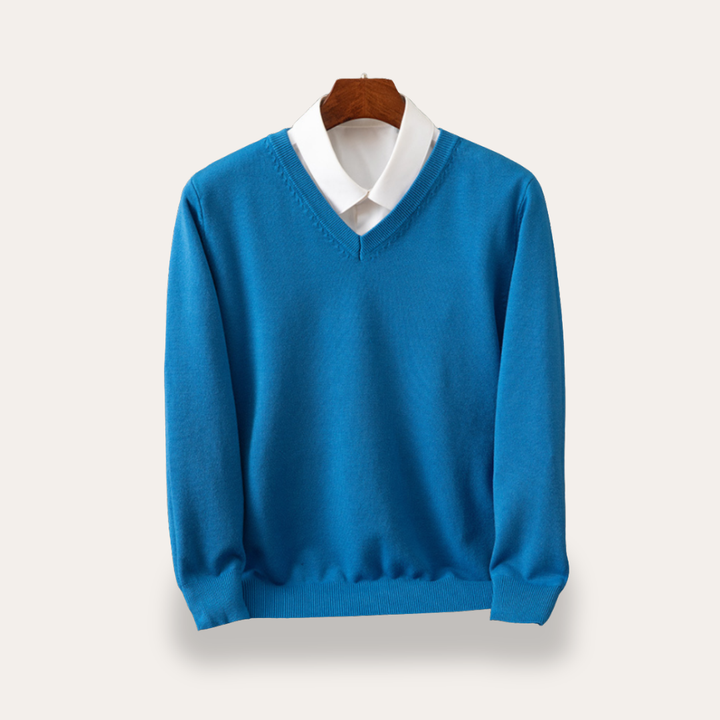 Herren Strickpullover V-Ausschnitt Komfort Freizeit | Vestea