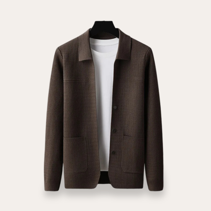 Herren Strickjacke mit Knöpfen Cardigan Übergangsjacke | Vestea