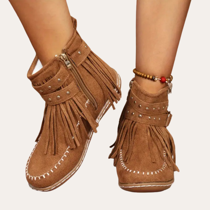 Damen Fransen Orthopädisch Wickelstiefel | Vestea