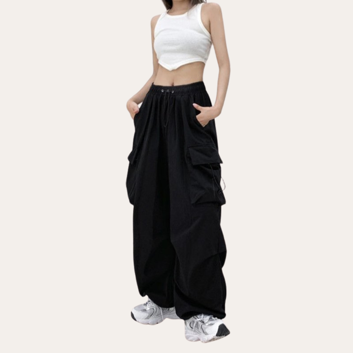 Damen Cargo Hose Weit Bein Mit Taschen | Vestea