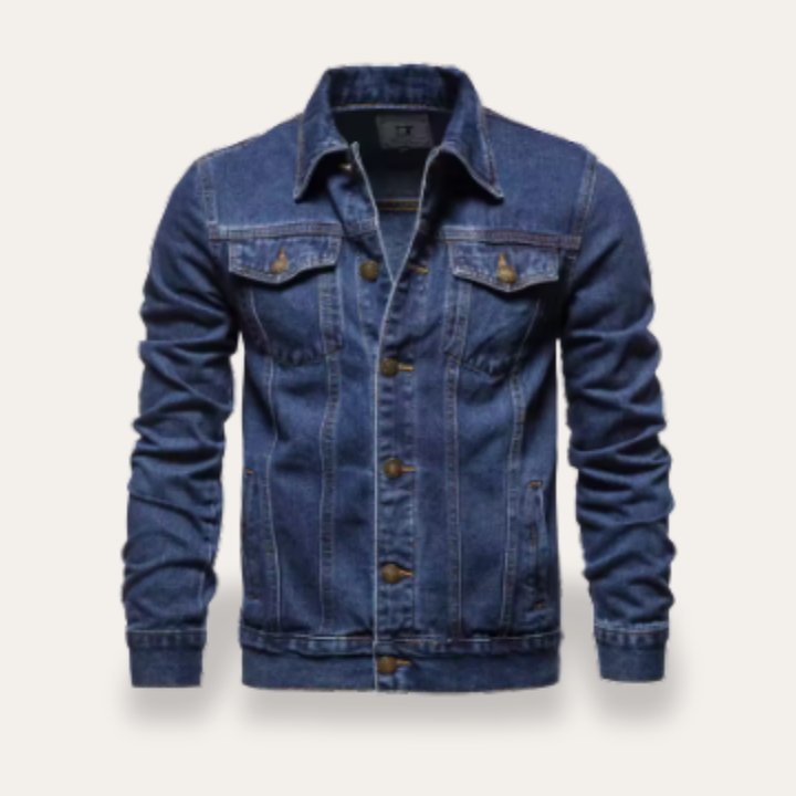 Herren Jeansjacke Denim Freizeitjacke Knöpfe | Vestea
