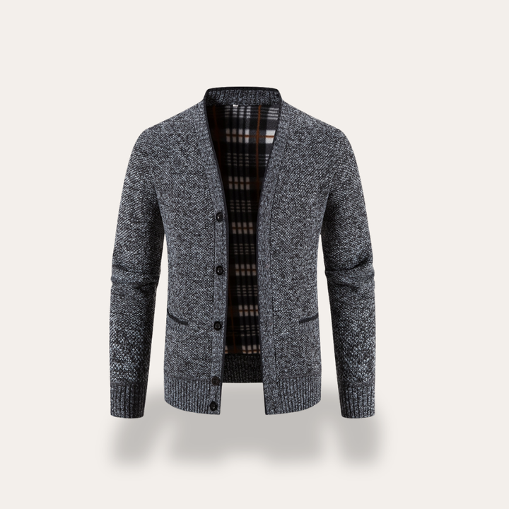 Herren Cardigan Materialmix gefüttert | Vestea