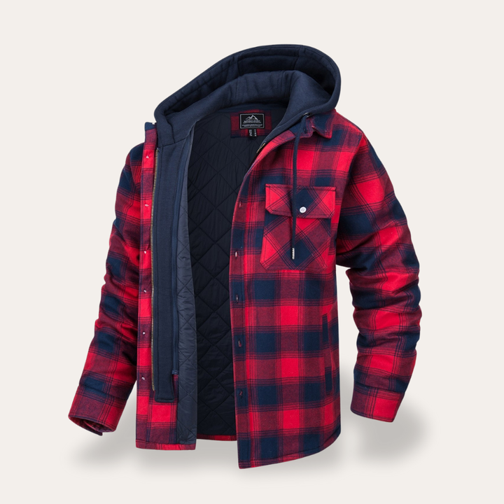 Herren Flanelljacke mit Kapuze Gefüttert | Vestea
