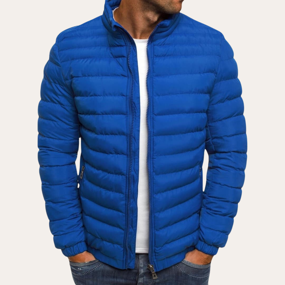 Herren Steppjacke mit Reißverschluss aus Polyester | Vestea