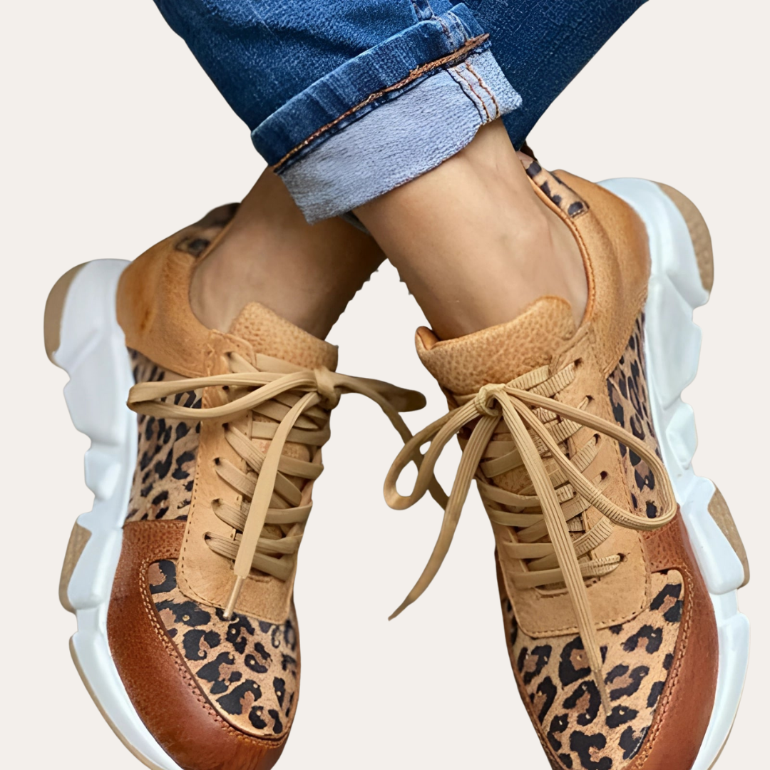 Damen Orthopädische Sneaker mit Leopardenmuster | Vestea